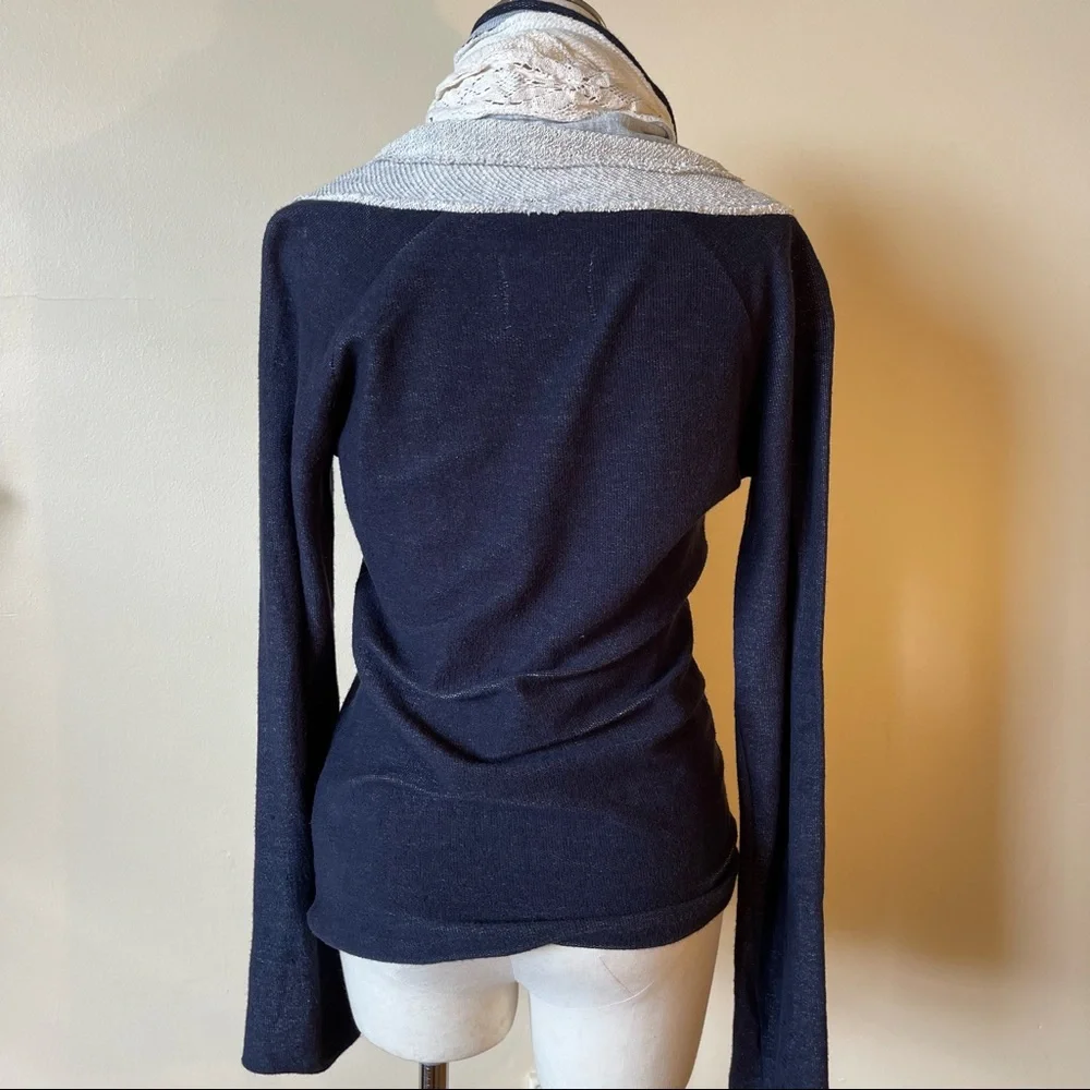 DESIGUAL | Cotton jumper with detailed neckline | size M - Picture 5 of 9